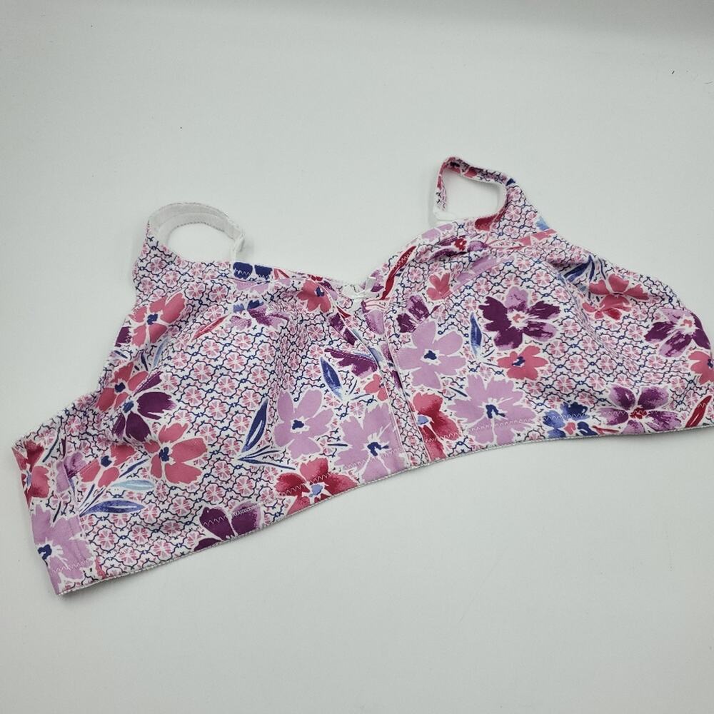 Comfort Choice Floral Cotton Wireless Bra (54B)